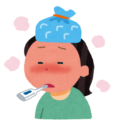 Dessin de femme qui a de la fièvre